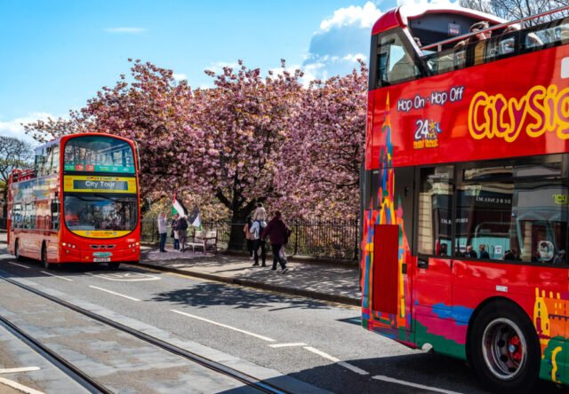 April Blossom on Princes Street, Edinburgh