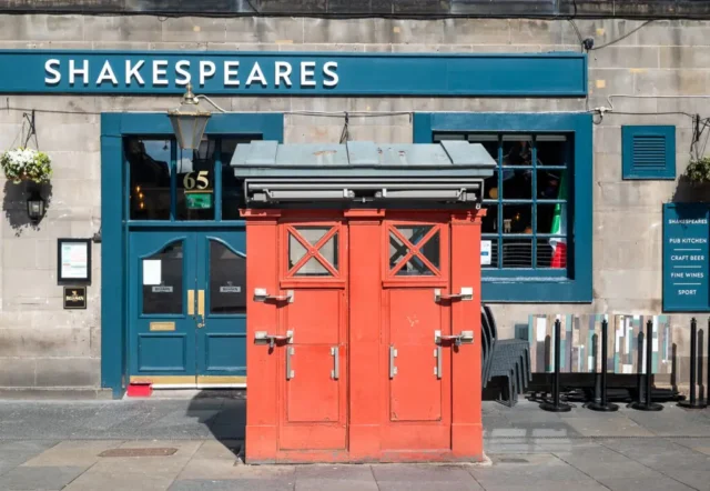 Unused Polis box outside the Usher hall, Edinburgh