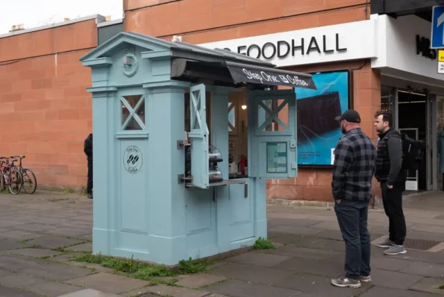 Repurposed Polis box in Morningside, Edinburgh