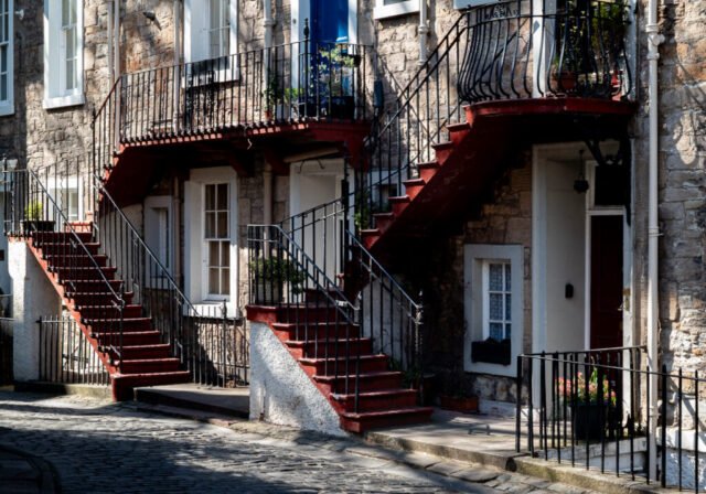 Ramsay Garden terrace, Edinburgh