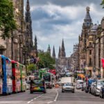 Busy Edinburgh City Centre