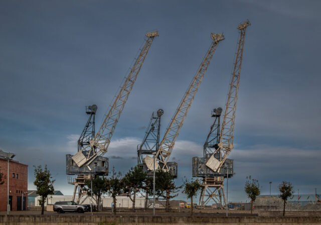 Disused cranes in Leith Dockyard