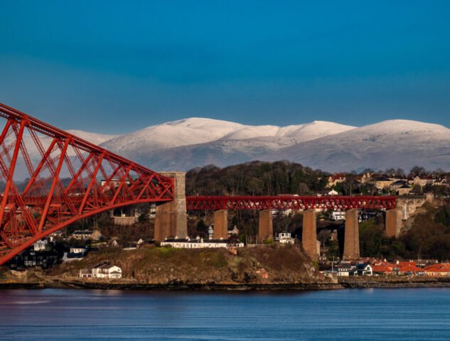 North Queensferry with Ochil hills beyond