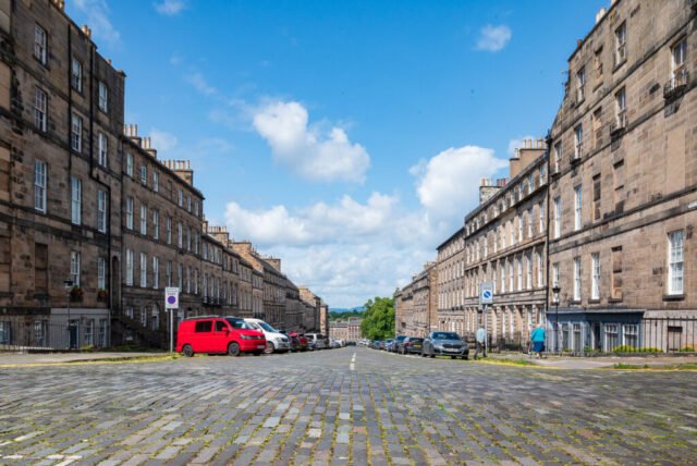 View down India Street from Queens Street, Edinburgh New Town