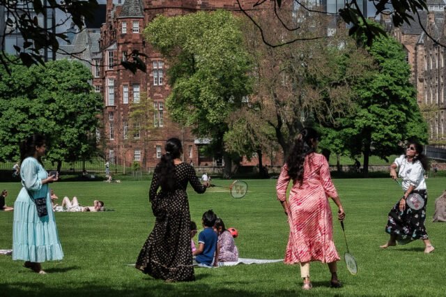 Sunday afternoon game in the Meadows, Edinburgh