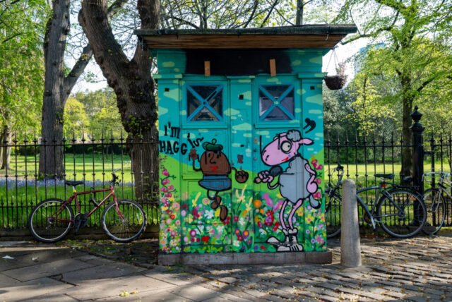 Polis box outside the University Library, George Square Gardens, Edinburgh