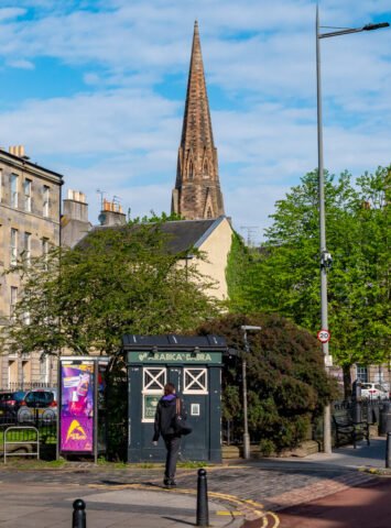 Repurposed Polis box on Clerk Street, Edinburgh