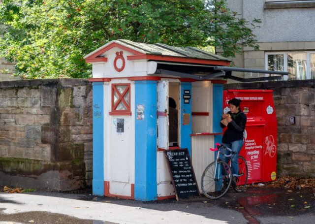 Pour Boy of Dalry located at entrance to undepass between Caledonian Crescent and Fountain Park