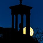 Moon over Calton Hill